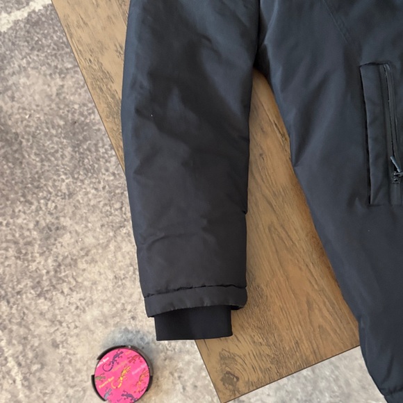 Tahari Black Puffer Coat with Faux Fur Hood - Picture 6 of 6